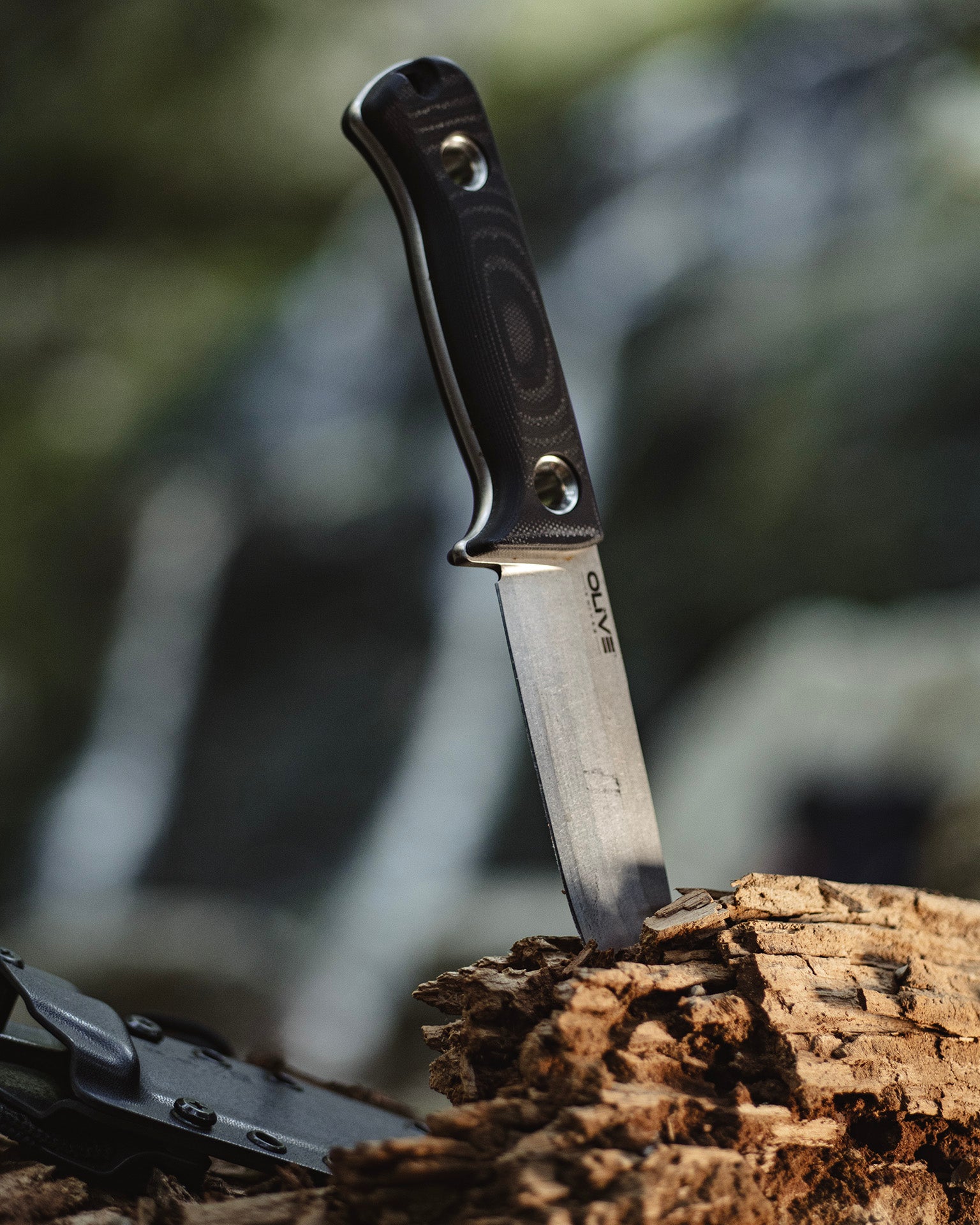 Arbor Fixed Blade Bushcraft Knife | Elmax Steel | Olive Knives