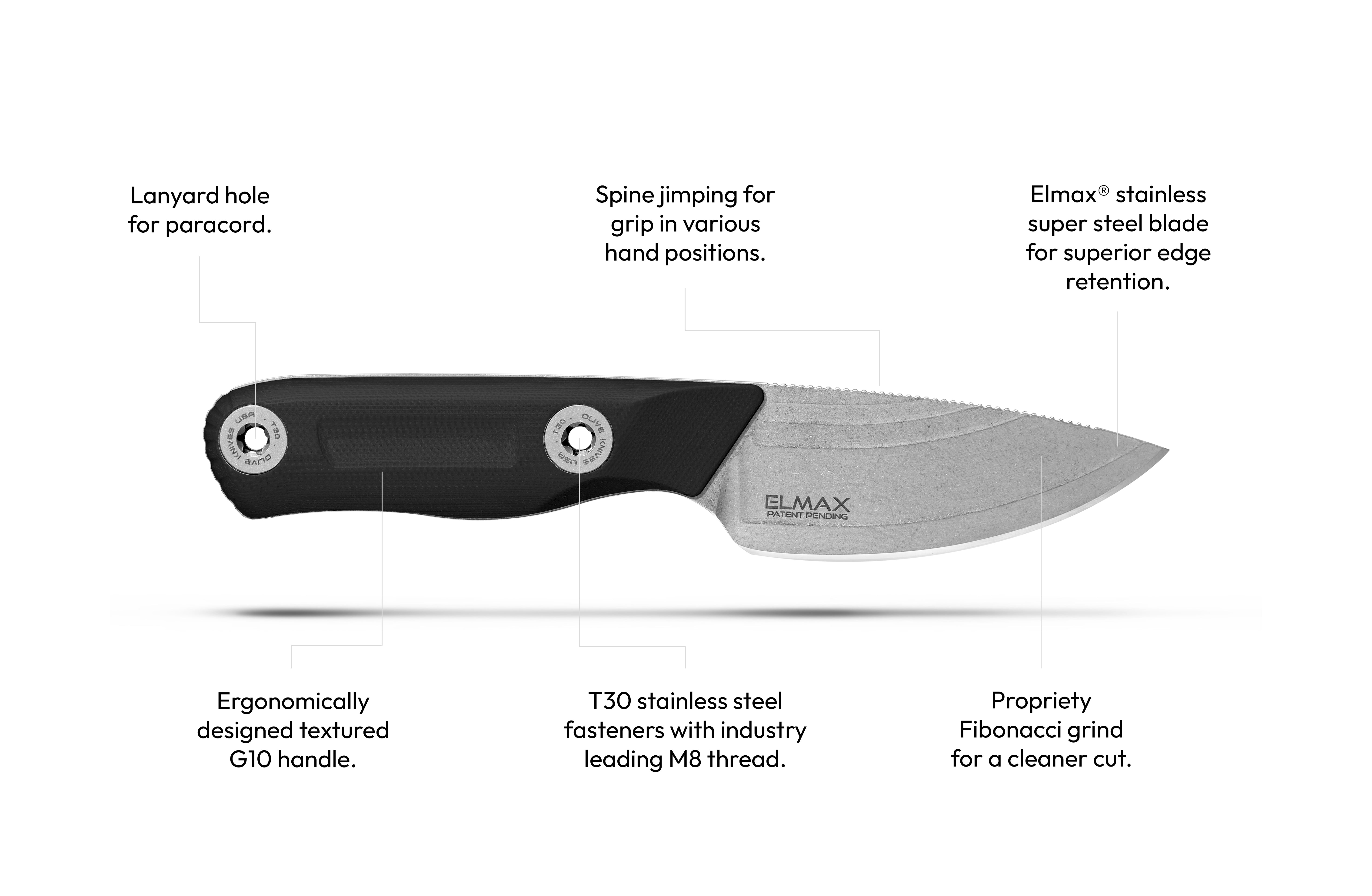 VENARI | Fixed Blade | EDC Knife | Olive Knives